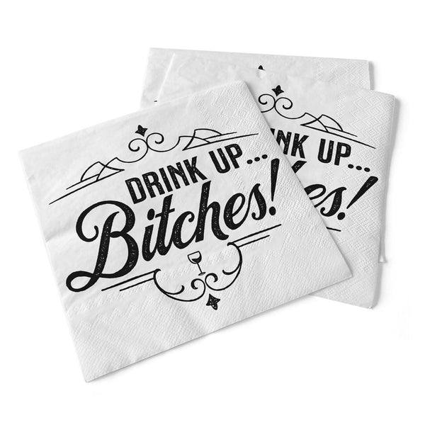 Paper Cocktail Napkins Drink Up Bitches