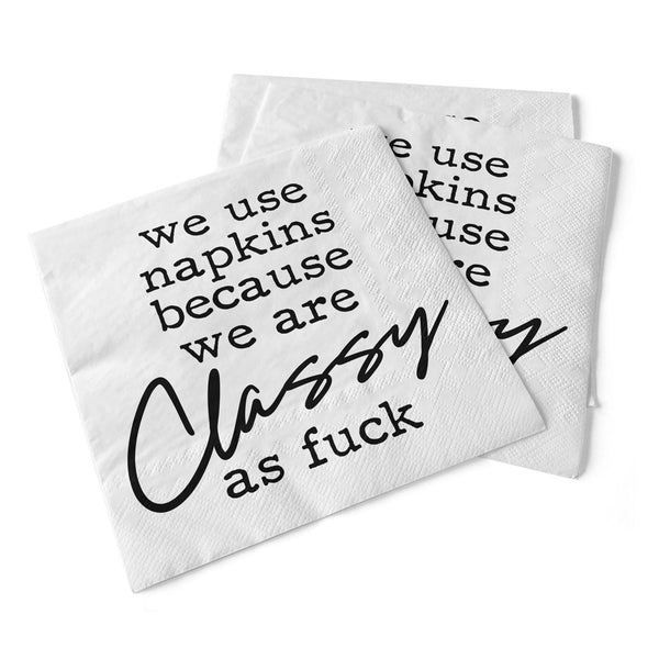 Paper Cocktail Napkins Classy As Fuck