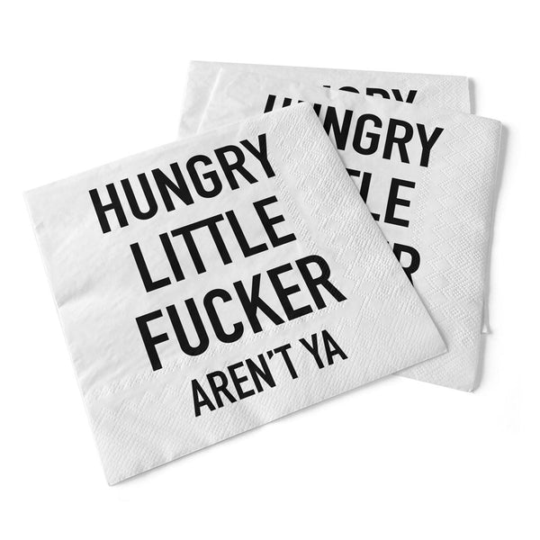 Paper Cocktail Napkins Hungry Little Fucker