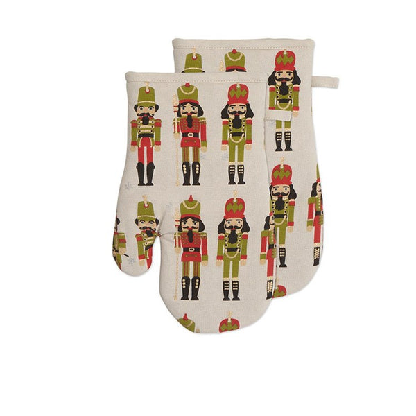 Nutcracker Oven Mitt Set/2