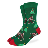 Good Luck Sock Men's Christmas Bigfoot Socks