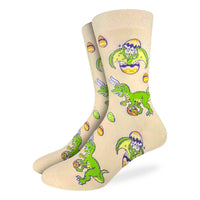 Good Luck Sock Men's Easter Dinosaur Socks