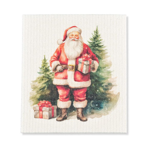 Swedish Dishcloth Classic Santa w/Presents
