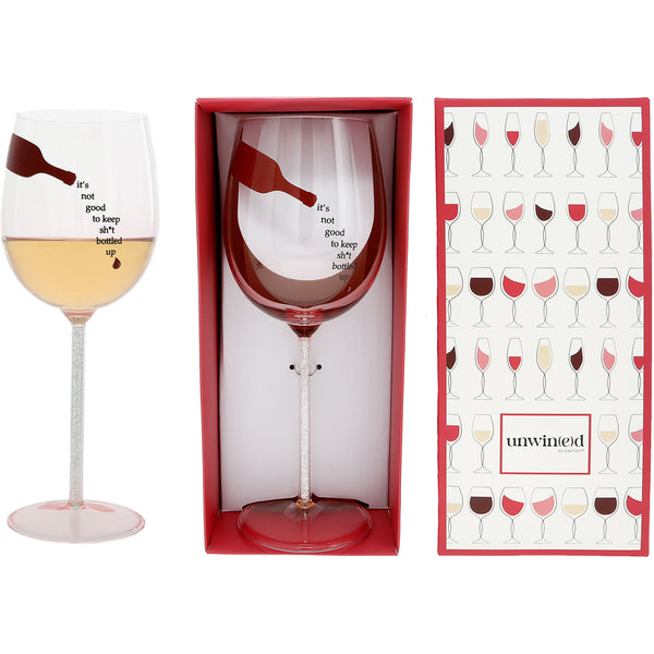 Unwin(e)d Wine Glass Bottled Up