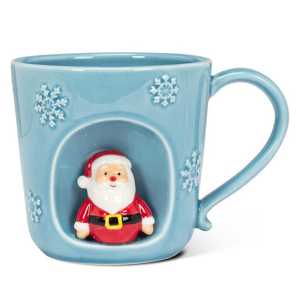 Snowflake Mug w/Santa