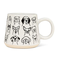 Oversized Mug Dogs Sketch