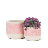 Etched Planter Pink Large