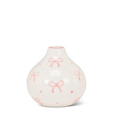 Pink Bows Vase Small Wide