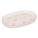 Pink Bows Oval Tray