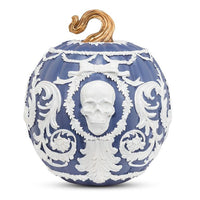 Embossed Scroll Pumpkin Blue