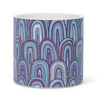 Printed Planter Blue Arches Large