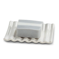 Ridged Soap Dish White