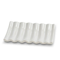 Ridged Soap Dish White