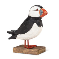 Carved Puffin on Base Medium