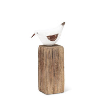 Carved Sea Bird on Post Small