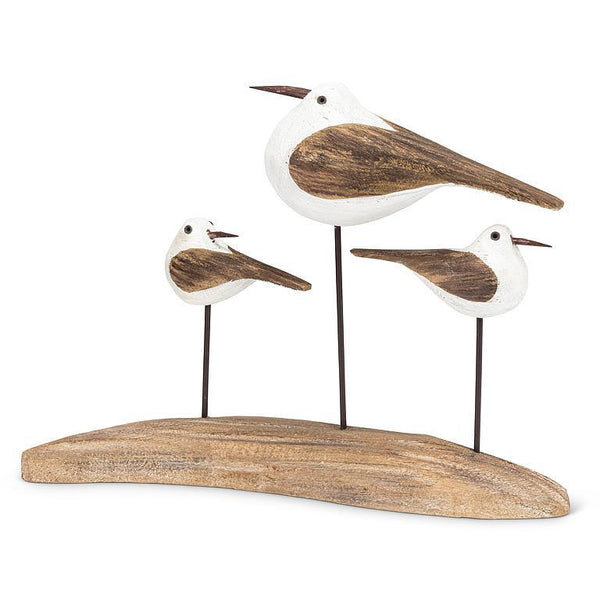 Seabirds on Log Decor