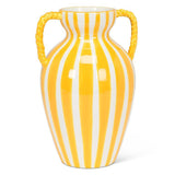 Yellow Striped Urn Vase Large