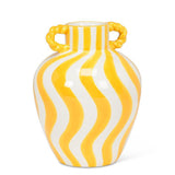 Yellow Striped Urn Vase Medium