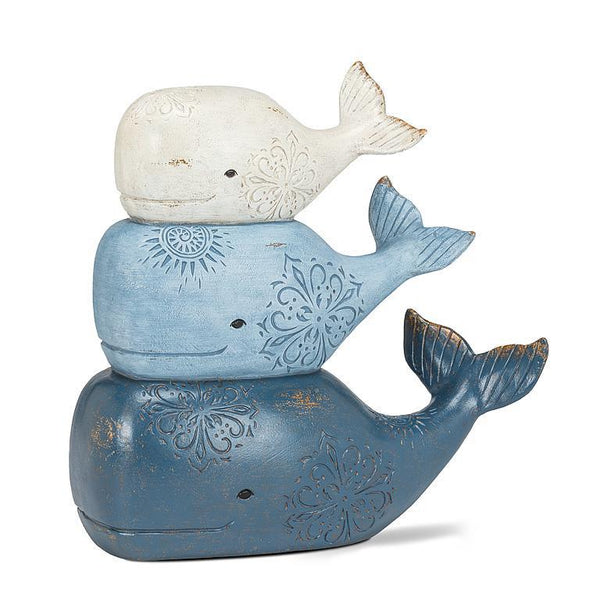 Stacked Whales Decor