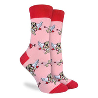 Good Luck Sock Women's Cupid Pugs Socks