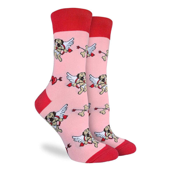 Good Luck Sock Women's Cupid Pugs Socks