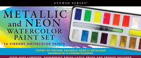 Metallic & Neon Watercolor Paint Set