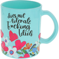 Glass Mug F*cking Idiots