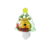 Glass Tree w/Reindeer Night Light