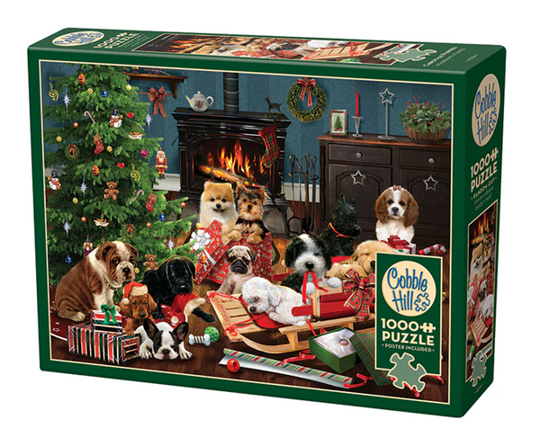 Christmas Puppies 1000 Piece Puzzle