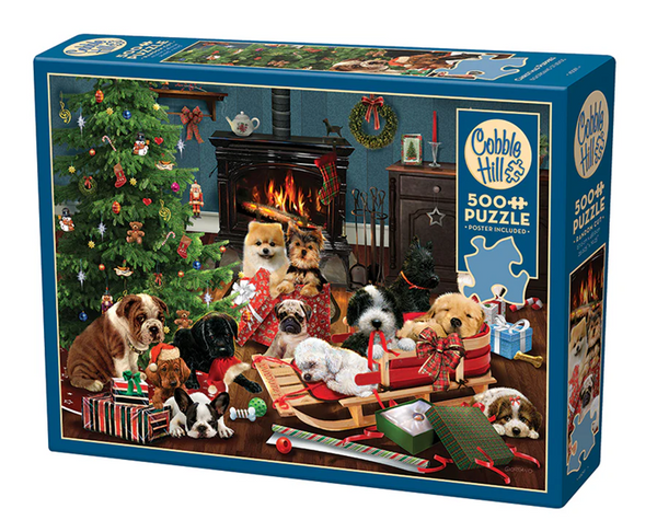 Christmas Puppies 500 Piece Puzzle