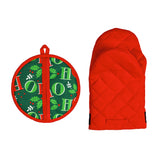 Oven Mitt & Pot Holder Set Santa