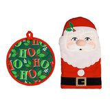 Oven Mitt & Pot Holder Set Santa