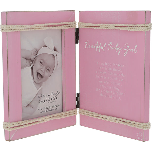 Hinged Sentiment Frame Beautiful Baby Girl