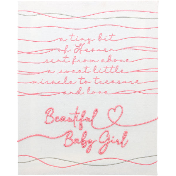 Embroidered Canvas Beautiful Baby Girl
