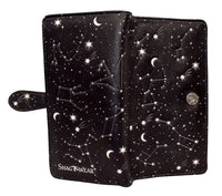 Large Zipper Wallet Night Sky Black