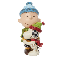 Jim Shore Peanuts Charlie Brown & Snoopy Hugging