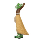 DCUK Floral Hat & Welly Boots Duckling Green