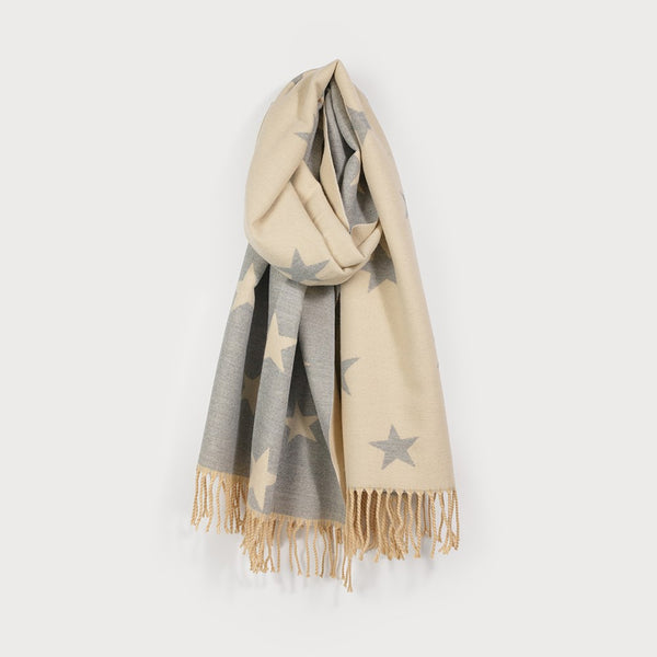 Stella Scarf Cream/Grey