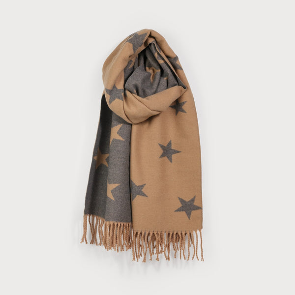 Stella Scarf Tan/Grey