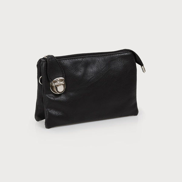 Kylie Crossbody Purse Black Textured