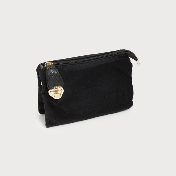 Kylie Crossbody Purse Velvet Black