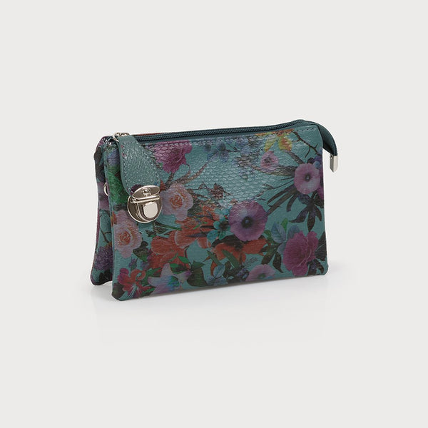 Kylie Crossbody Purse Botanical Blue