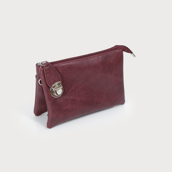 Kylie Crossbody Purse Bordeaux Textured