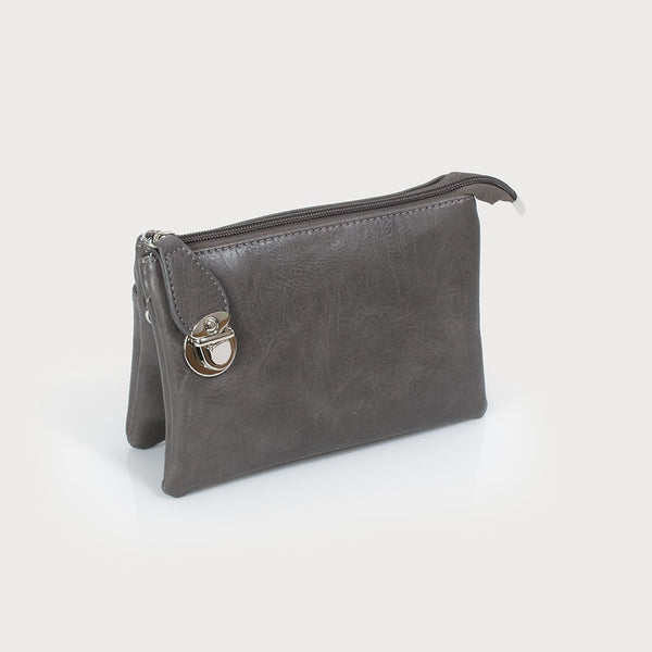 Kylie Crossbody Purse Dark Grey Smooth