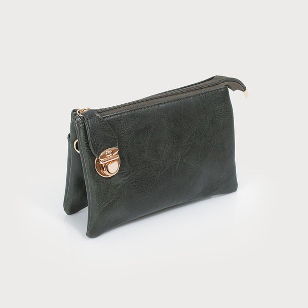 Kylie Crossbody Purse Olive Smooth