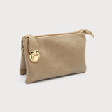 Kylie Crossbody Purse Taupe Smooth