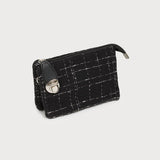 Kylie Crossbody Purse Tweed Black