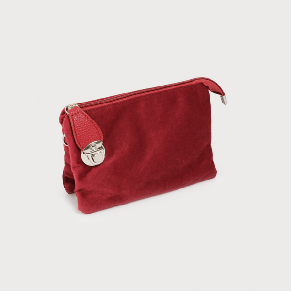 Kylie Crossbody Purse Velvet Bordeaux