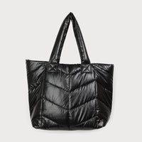 Willow Quilted Tote Black