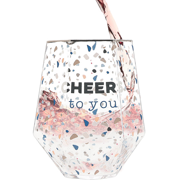 Geometric Glass Cheers To You